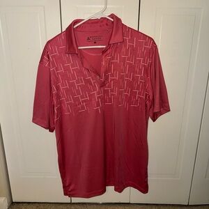 Bermuda Sands Red/Coral Geometric Men's Polo Shirt Golf